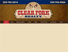 Tablet Screenshot of clearforkrealty.com